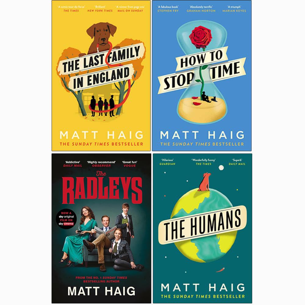 Matt Haig 4 Books Collection Set (The Last Family in England, How to Stop Time, The Radleys, The Humans)