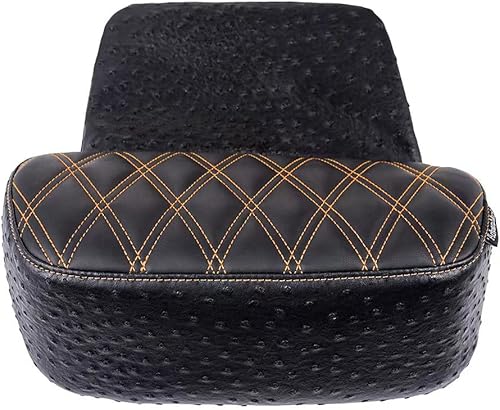 Miniatura 6 de Moto Onfire Raptor - Almohadilla de respaldo picada con costuras naranjas para equipaje Harley Tour-Pak 2014+