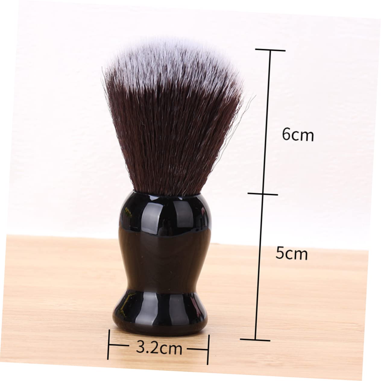 minkissy 1pc Men's Badger Hair Shaving Brush for Beard Grooming Beard Cleaning Brush Styling Beard Tool Smooth Handle Portable Bearded m