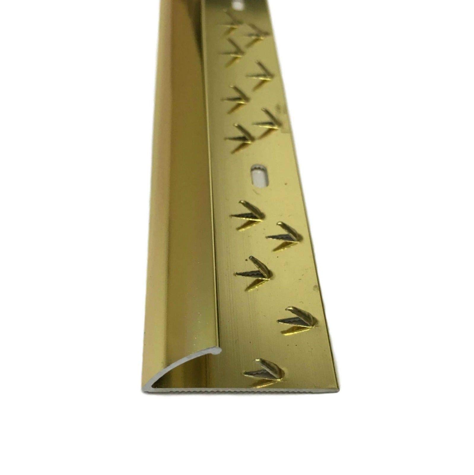 Grandismo® Dual Carpet To Carpet Strip Gripper/Trim - Metal Doorbar Threshold Strip Plate - Extra Long 9ft / 2.7m / 270cm / 2700mm (Gold