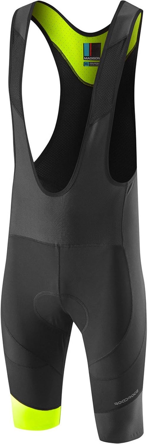 Radsport Madison Road Race Optimus Mens Cycling Bib Shorts Black Waterproof Softshell Fahrradbekleidung