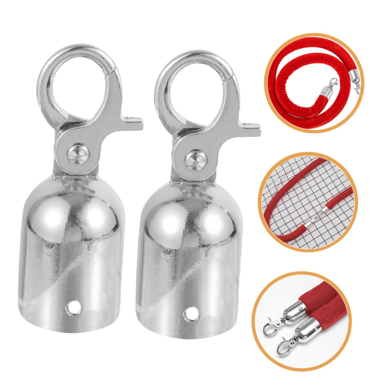 Gancio Di Arresto Per Fune In Acciaio Inox | Fermacorda | Per Barriere E Eventi - Foto 9