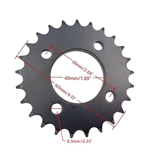 Miniatura 2 de Piñón de cadena trasera de 25 dientes, identificación de 1.890 in para 428 cadenas 50 CC 70 CC 90 CC 110 CC 125 CC 250 CC Pit Dirt Bike ATV Quad