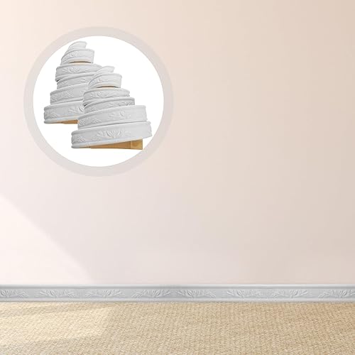 Miniatura 9 de SOLUSTRE Tira de calafateo, 2 rollos de espuma 3D para bordes de pared, autoadhesivos, línea de zócalo para decoración del hogar, baño, cocina