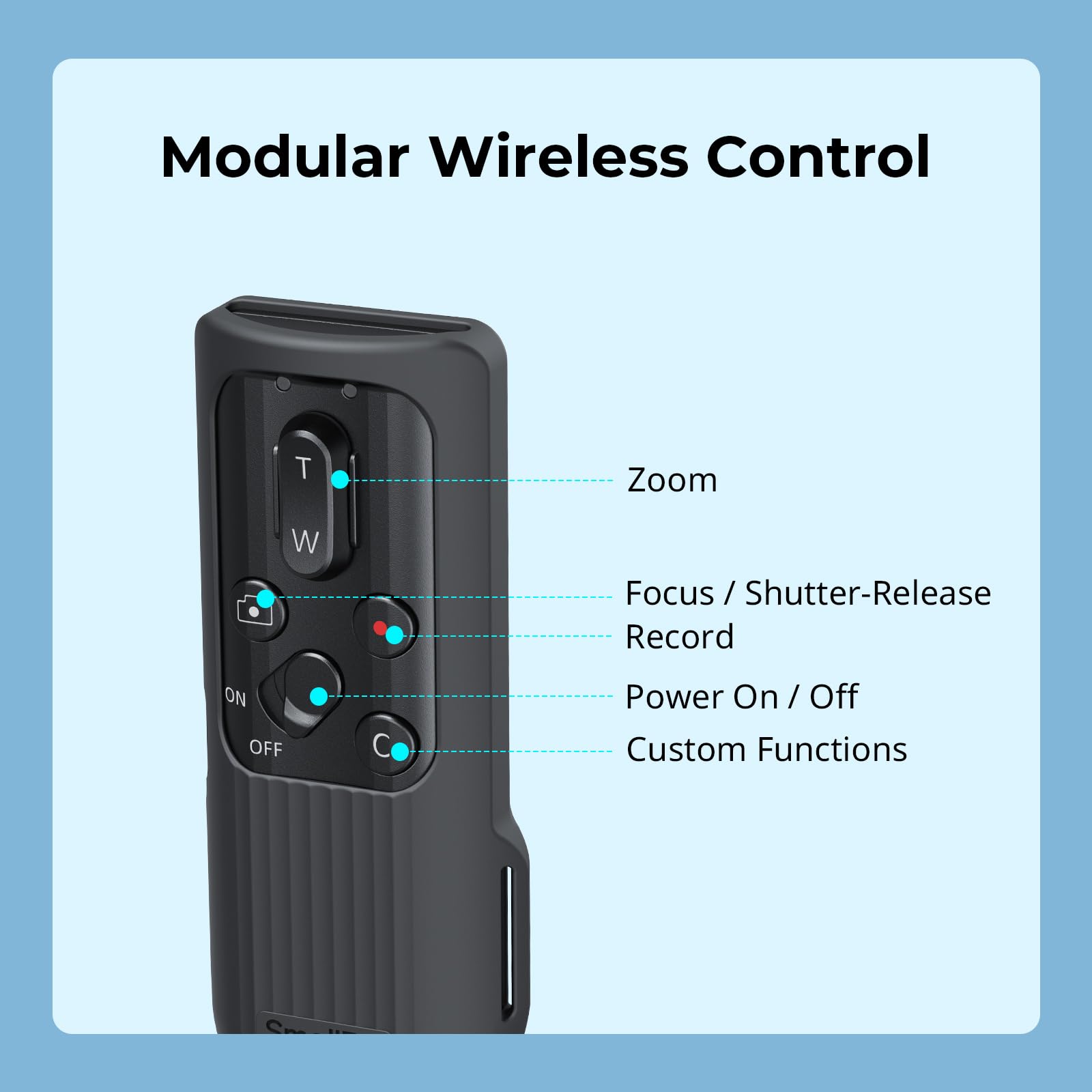 SMALLRIG SR-RG2 Drahtlose Fernbedienung für Sony für Canon für Nikon Kamera, für A7 V, A7 IV, A7RV, A7R IV, A7R III, A7SIII, A6700, FX3, A7C, A7CR, A7C II, ZV-E10, R5, R6, R7, R8, Z50 III, R6 V - 5207