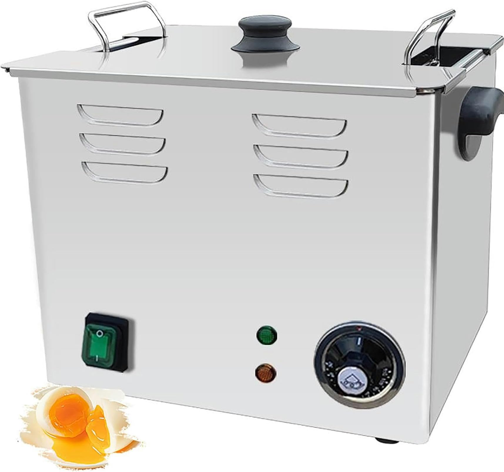 2600W Commercial Egg Cooker, Hot Spring Egg Cooker, 60 Eggs, 30-110°C Temperature Control, for Breakfast Rooms, Restaurants