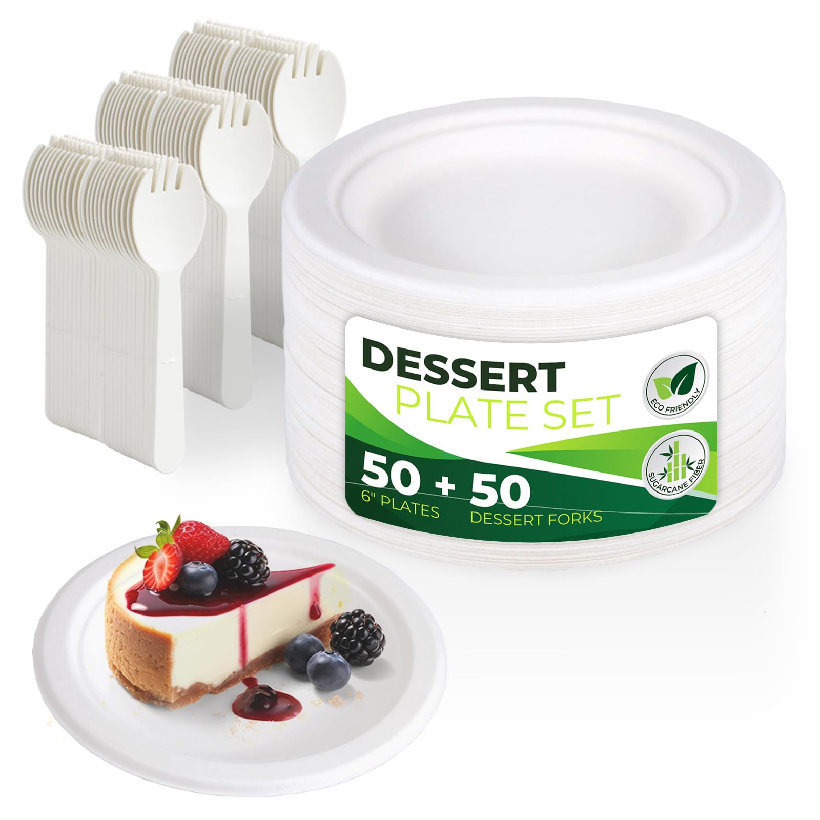Biodegradable Paper Plates Set - 250 Piece -8