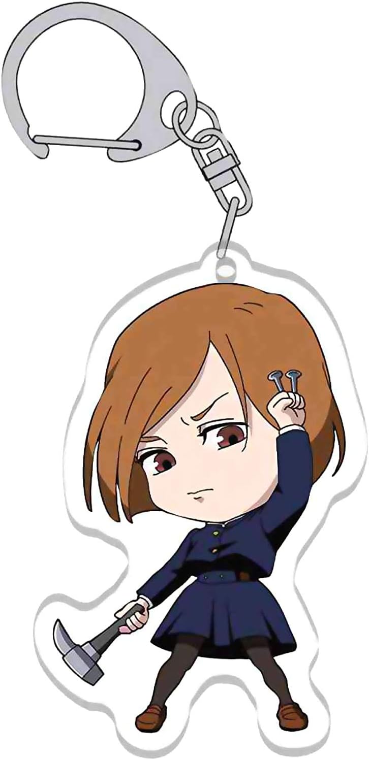 呪術廻戦 キーホルダー アクリル キーチェーン 9個セット 虎杖 両面 伏黒 野薔薇 五条悟 真希 狗巻棘 パンダ 七海 アニメ キャラクター 萌えグッズ かわいい アクセサリー ペンダント バッグ 携帯 飾り コスプレ 小道具 プレゼント ギフト 21新入荷