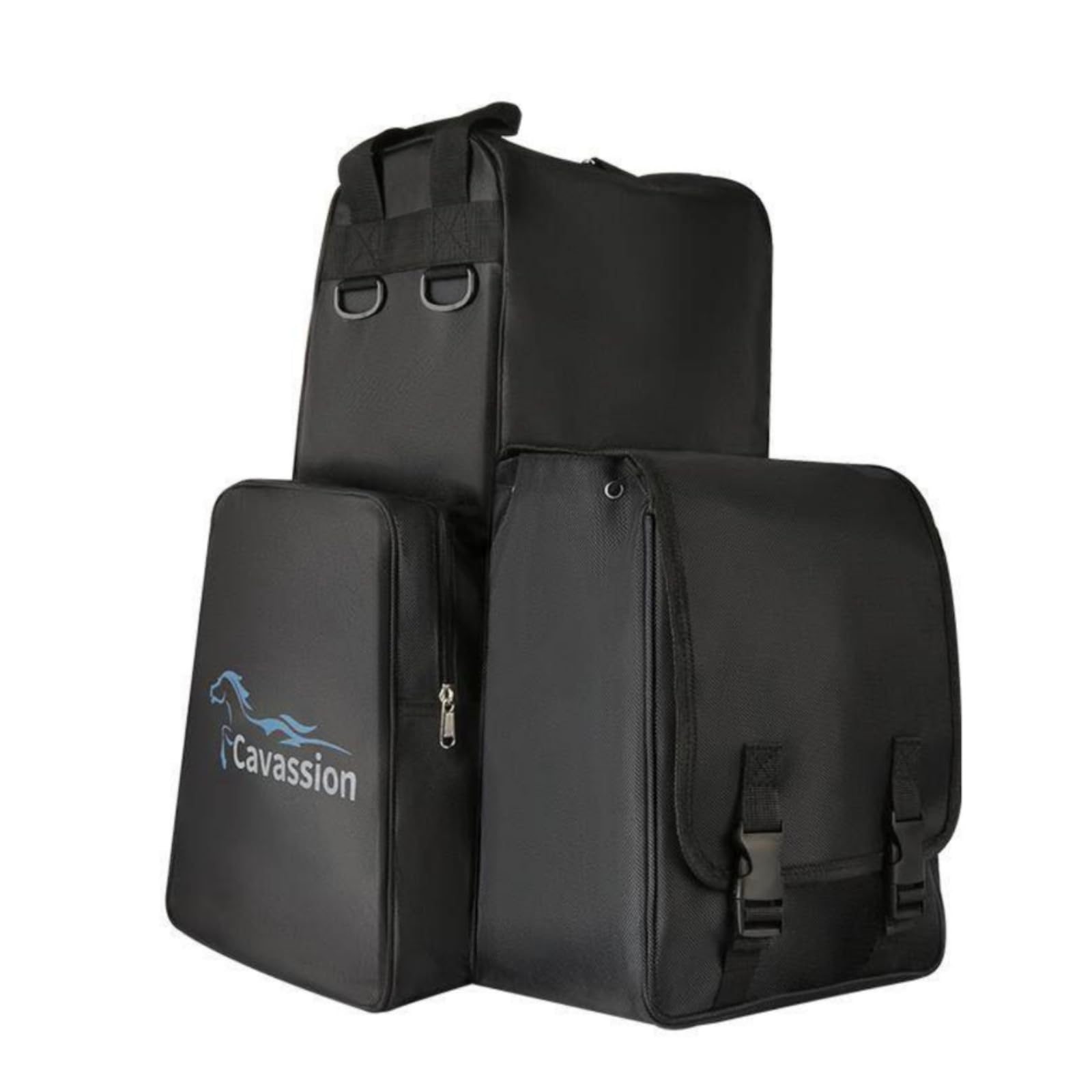 Borsa Equestre Porta Attrezzatura Borsa Zaino Sacca Organizer in Poliestere Ripstop 900D con Scomparto Principale Alto Tasca Frontale a Laterali