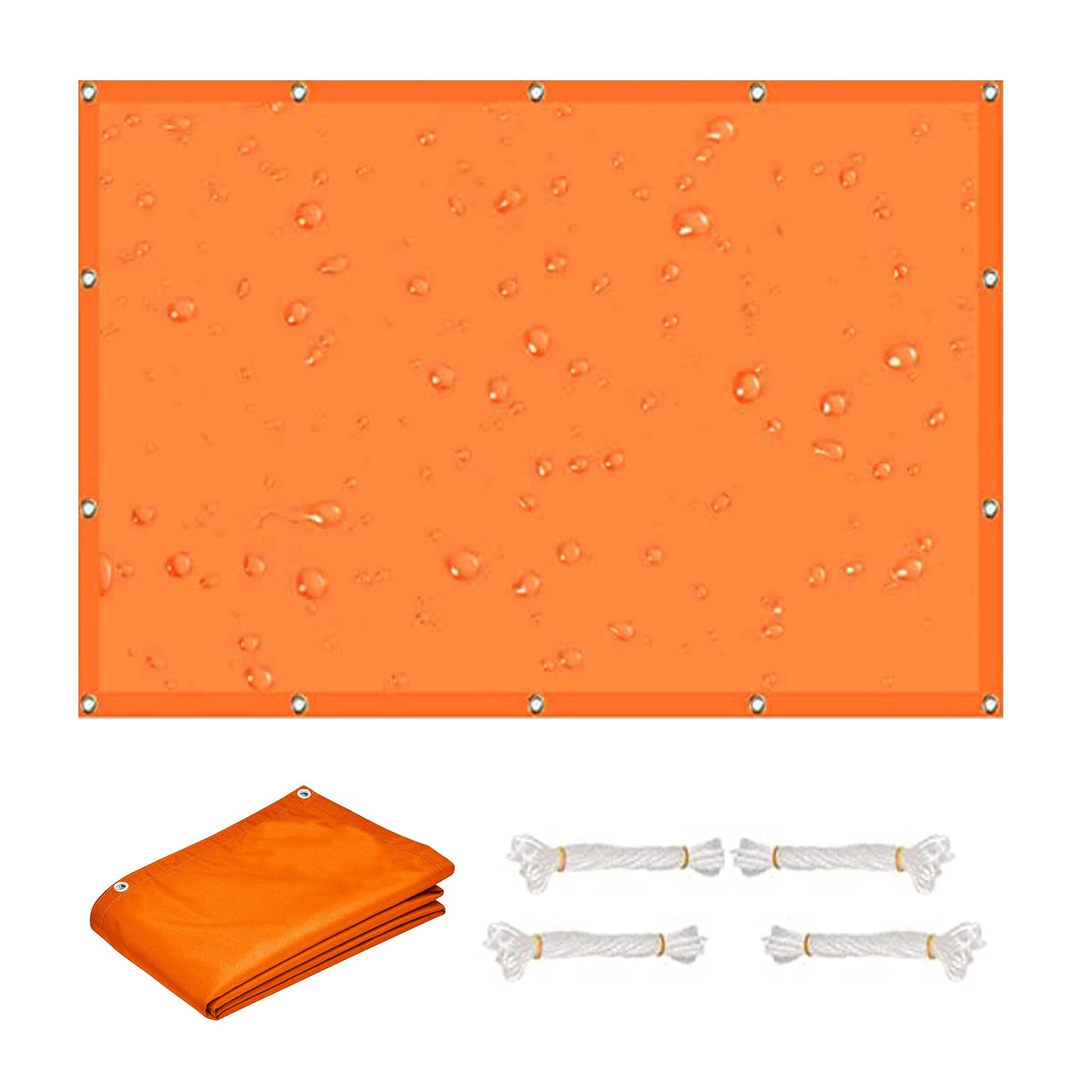 Voile d'ombrage résistant pour stopper la chaleur sur terrasse - 1.8x3.6m Orange