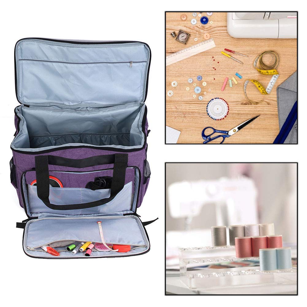 Rengue Estuche de Transporte para Máquina de Coser, Estuches de Transporte, Bolsa de Almacenamiento de Herramientas con Cubierta Antipolvo para Principiantes y Entusiastas Estuche de para Máquina de