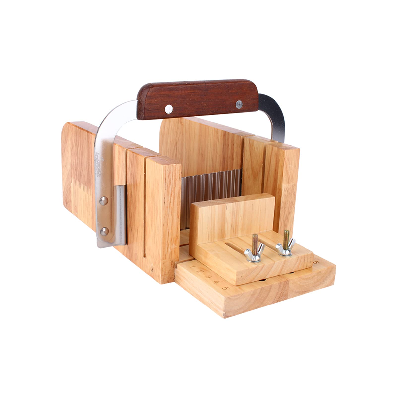 Juego de cortador de jabón de madera profesional con deflector ajustable, cuchillas de acero inoxidable, kit de fabricación de jabón hecho a mano para artesanos y artesanos