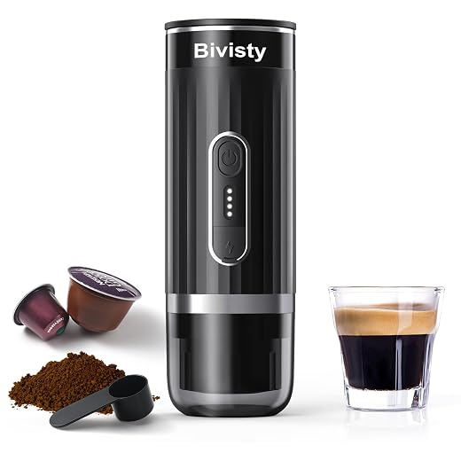 Portable 80 Milliliters Espresso Machine | Nespresso, Dolce Gusto | wireless self-heating | ground coffee
