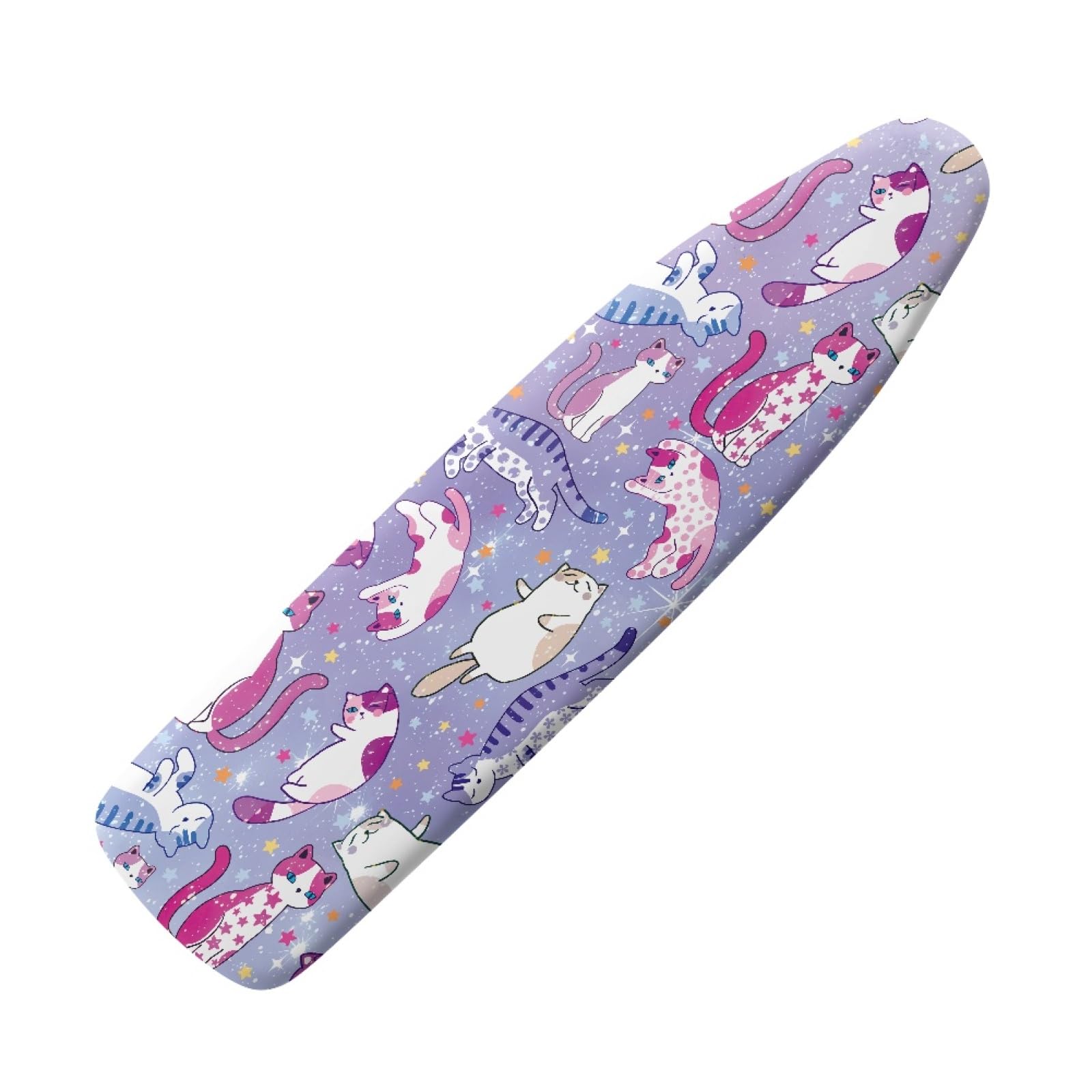 Ironing Board Cover 122X38 Cat Heat Resistant Padded Cover With Elasticated Edge - Fits Most Standard Ironing Boards