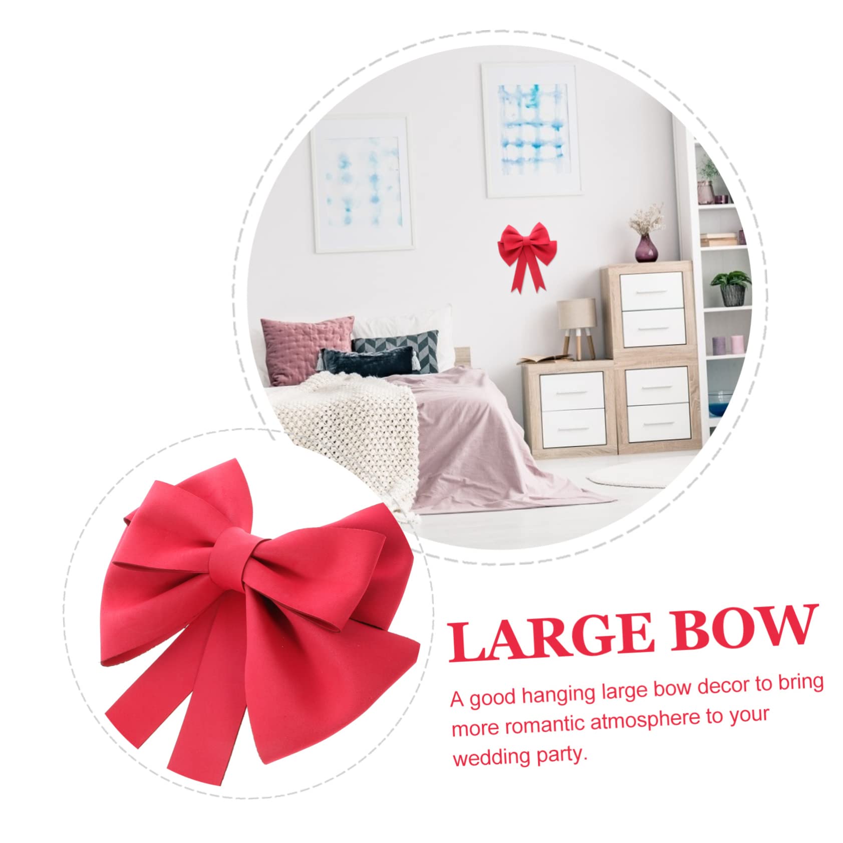 Zerodeko 4 Set di Grandi Fiocchi da Matrimonio per Decorazioni da Appendere alla Parete per Feste di Nozze Grandi Fiocchi Decorativi per Natale 2 Pezzi * 4