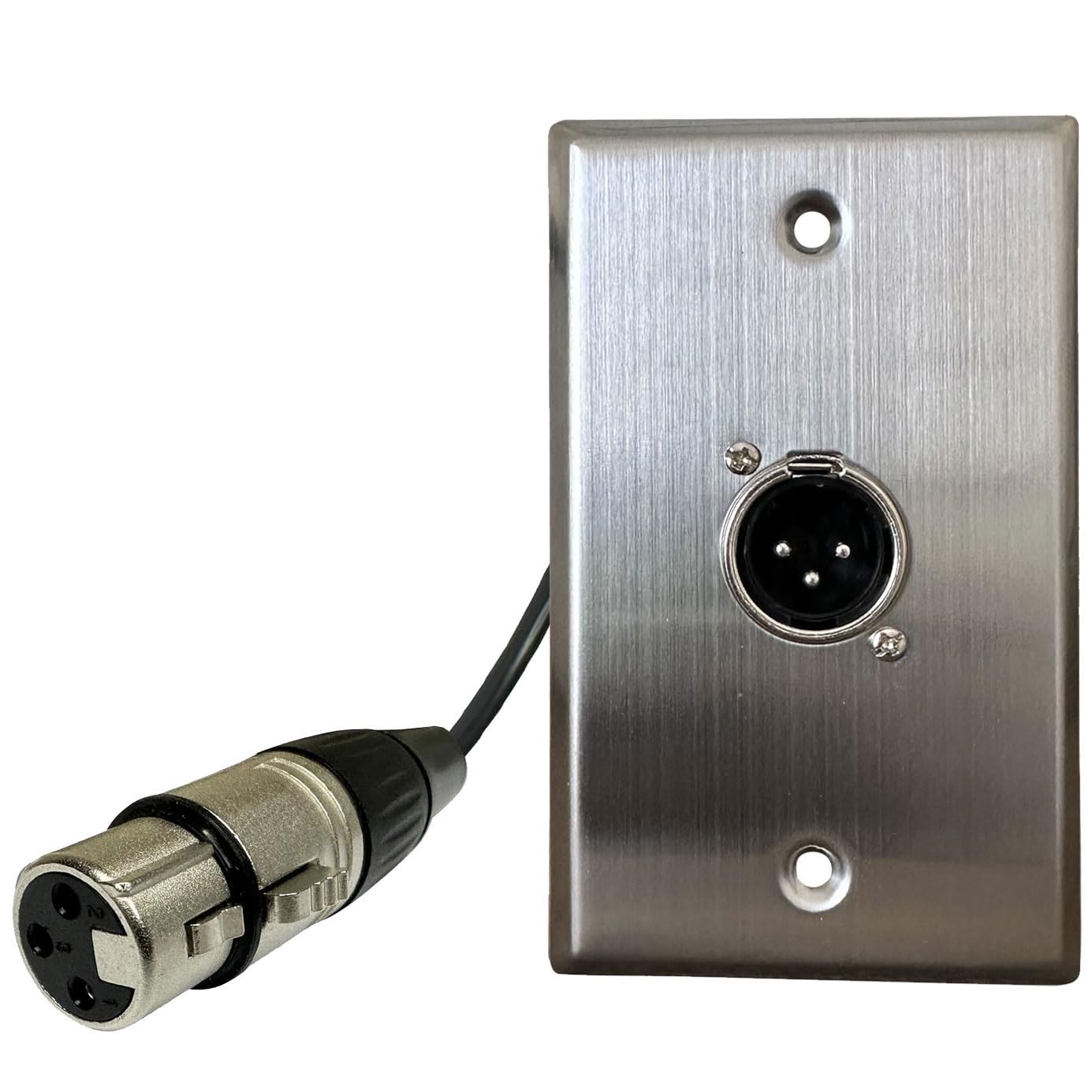 DIYTECH Premium XLR Wall Plate, Solderless, No Solder, Audio Wall Plate, for Pro Audio Installation (Male to Female 1-Port)-image-48