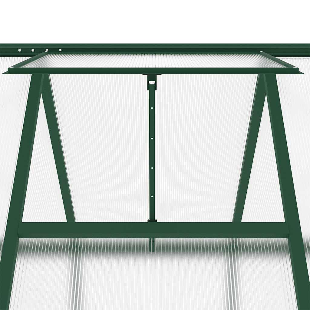 Serra da giardino, casetta per pomodori con telaio di fondazione, in alluminio e policarbonato, 334 x 169 x 202 cm, 5,64 m², per verdure, erbe, svernamento