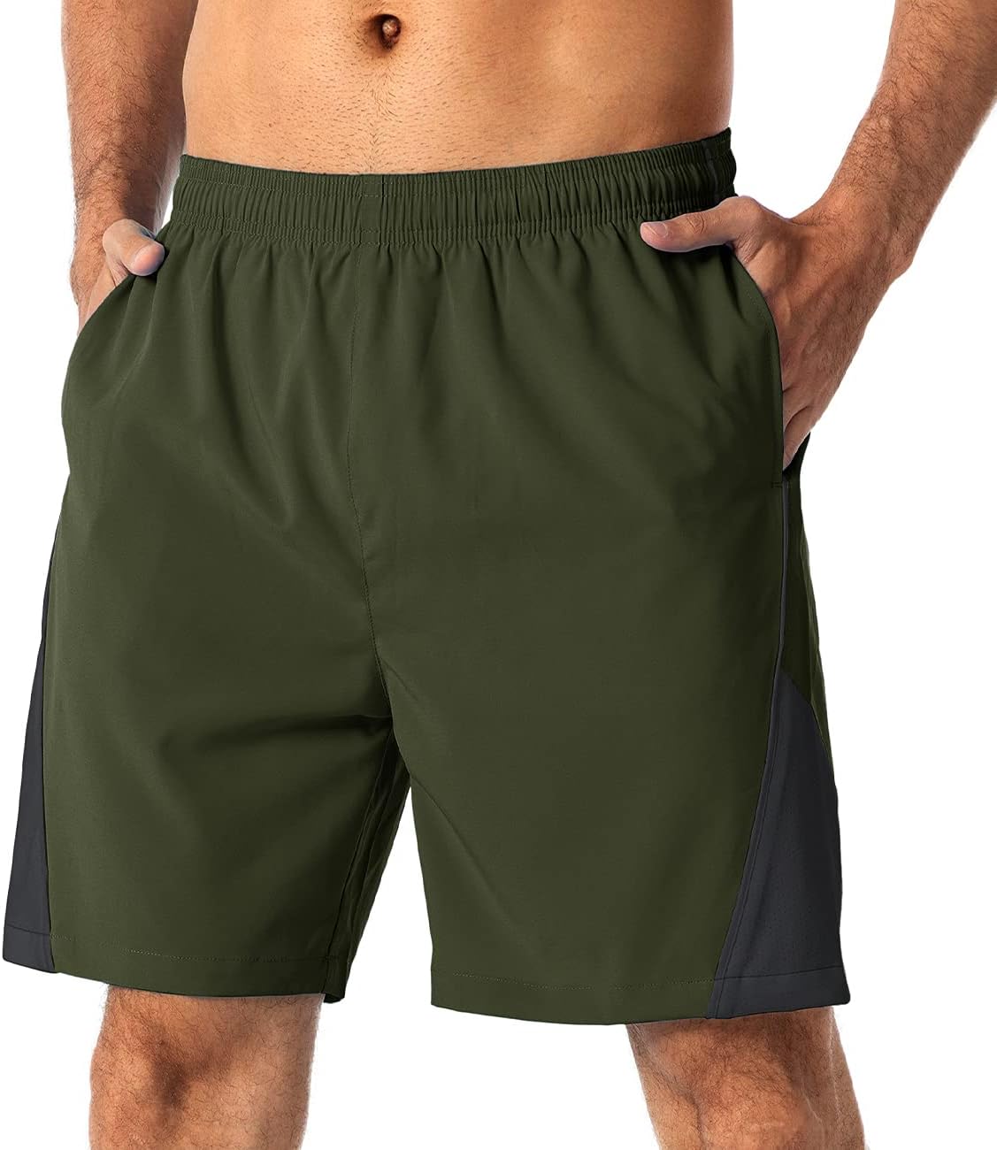 BGOWATU Men's 7 Inch Running Shorts with Liner Pocket Athletic Quick Dry Workout Gym Training : Clothing, Shoes & Jewelry