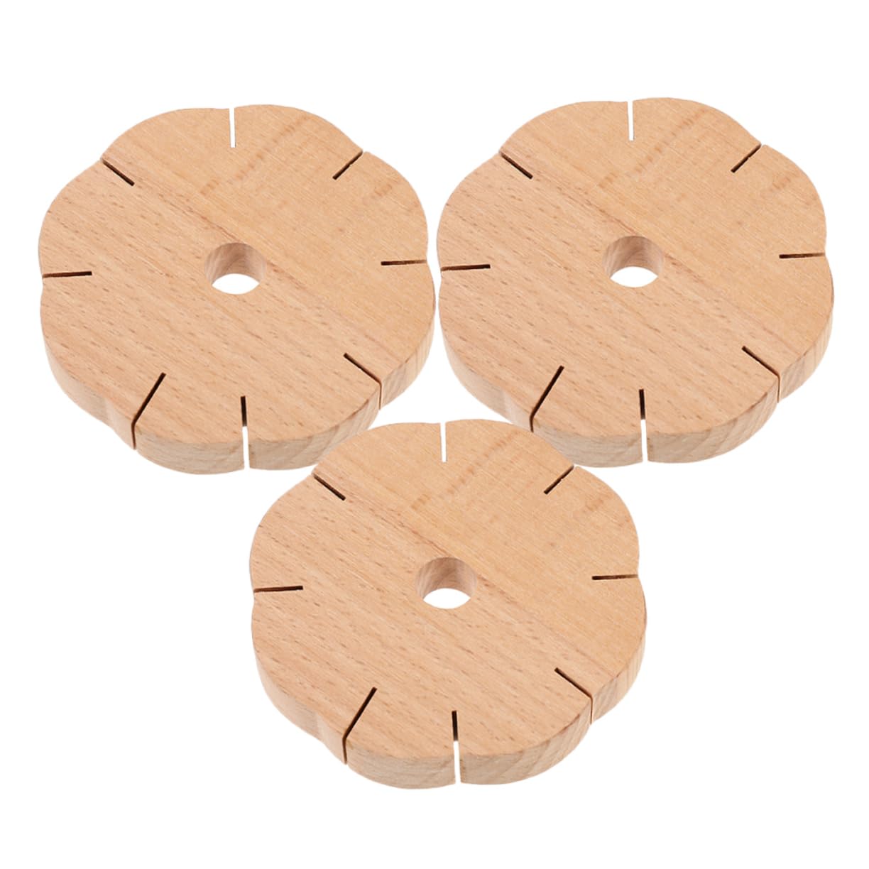 HOMSFOU 5 Ensembles Machine À Tricoter À La Corde Plaque De Disque De Tissage Fait Main Planche Outil Tricoteuse en Bois Disque À Tricoter Bracelet 3 Pièces * 5