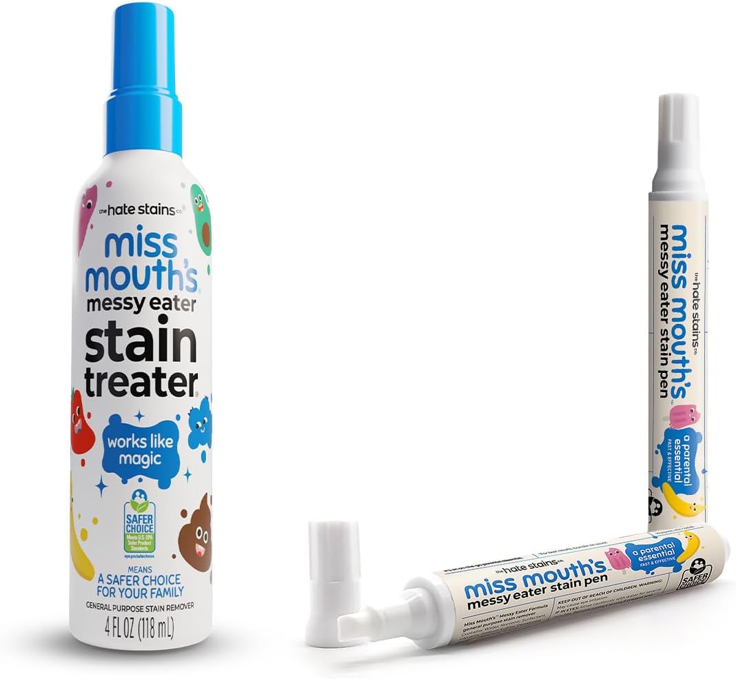 Miss Mouth's Messy Eater Stain Treater 4oz Spray and Stain Treater Pens Bundle
