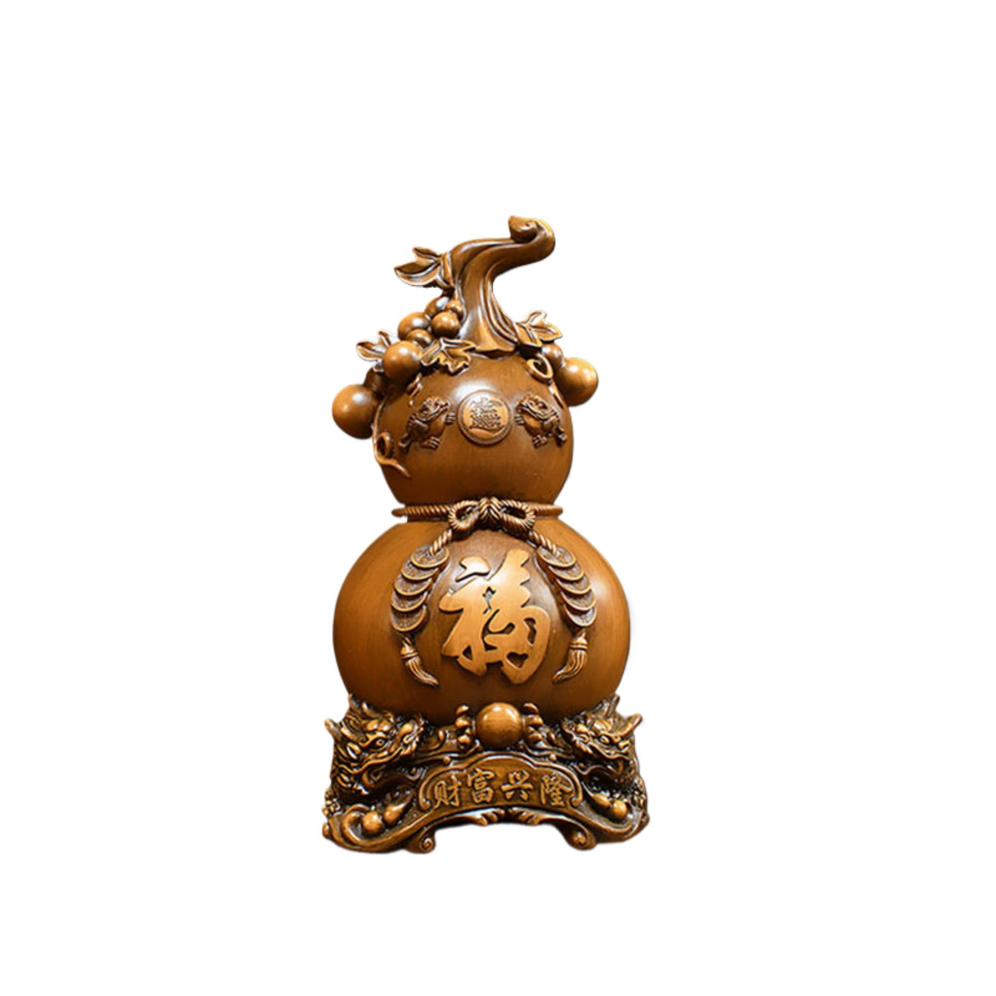 Amazon.com: RWSEFK 小号双龙葫芦/招财百福葫芦Bagua Gourd Statue