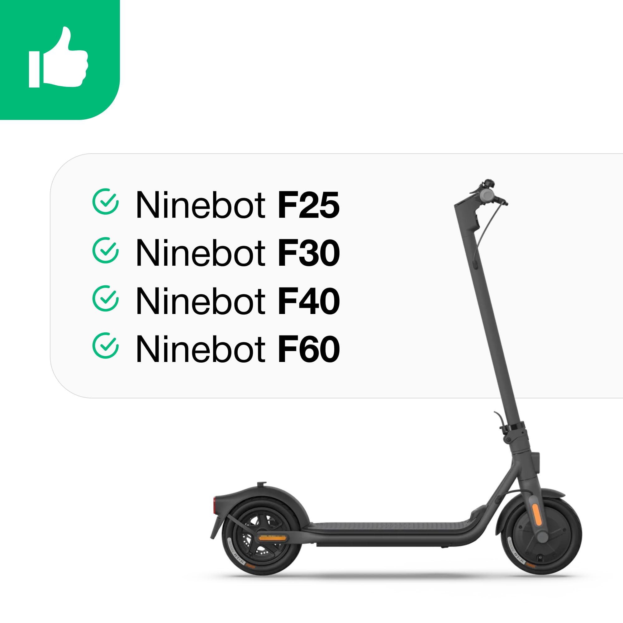 MOOVMOOV (2-pakiet) Dętka wewnętrzna 10x2,125 z prostym zaworem - Kompatybilna z oponami skutera elektrycznego Ninebot Segway Scooter F25, F30, F40 itp. - Wysokiej jakości dla 10-calowych opon skutera