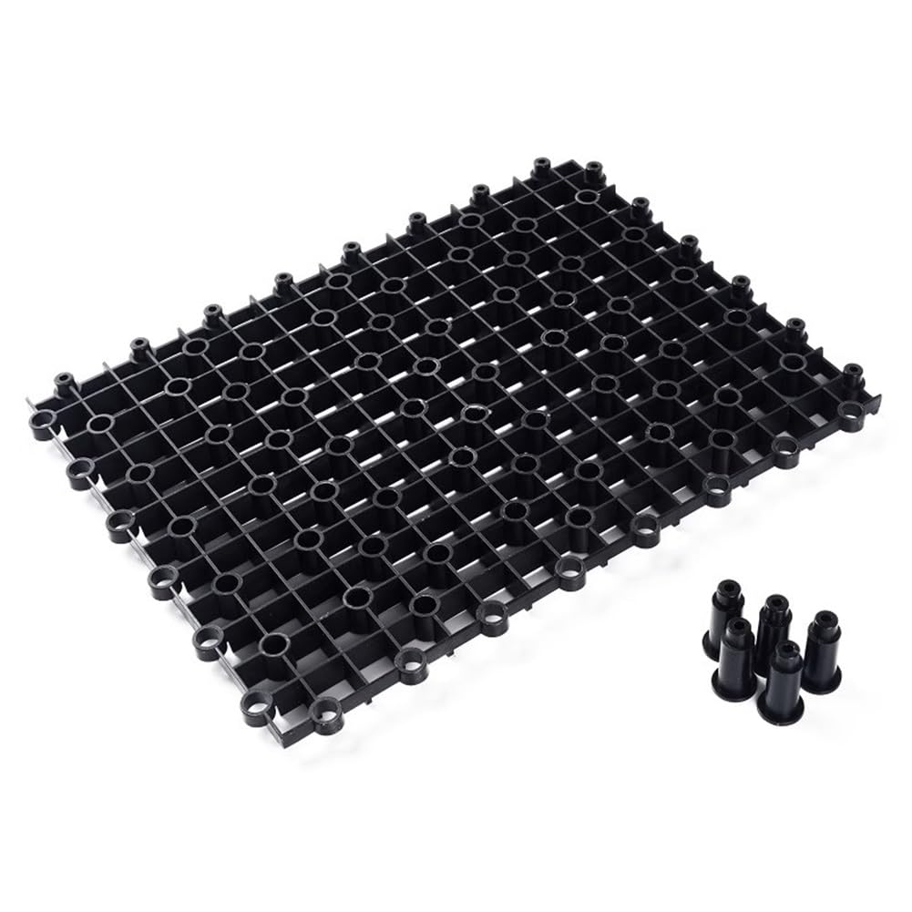 Filtro para pecera - Separador de Fondo para Acuario con Soporte, sustrato para Acuario, Rejilla de plástico para separación de peceras, filtración Inferior y paisajismo acuático DIY (Negro, 26x20cm-