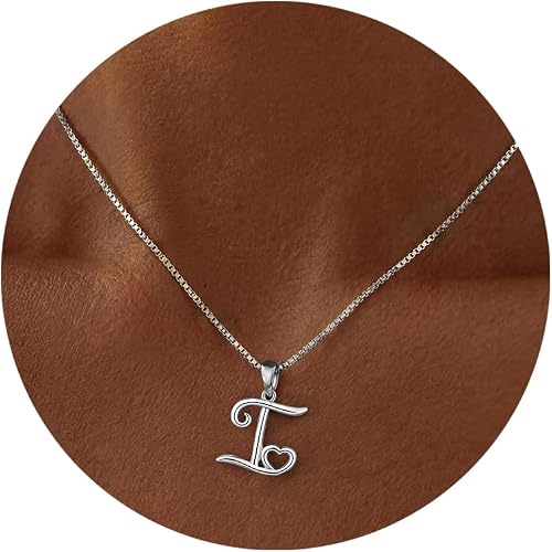 Laeclily Initial Necklaces for Women，A-Z Letter Pendant Necklace