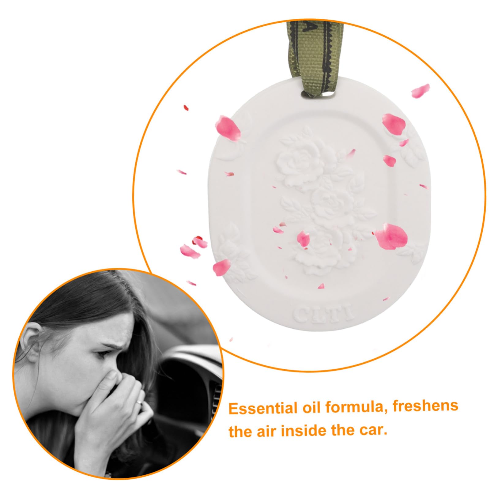 SHINEOFI 10 Pezzi Diffusore di Fragranze per Auto in Gesso con Nastro – Dischi Profumati Passivi per Oli Essenziali – Deodorante Ambienti Portatile per Auto, Guardaroba e Viaggi