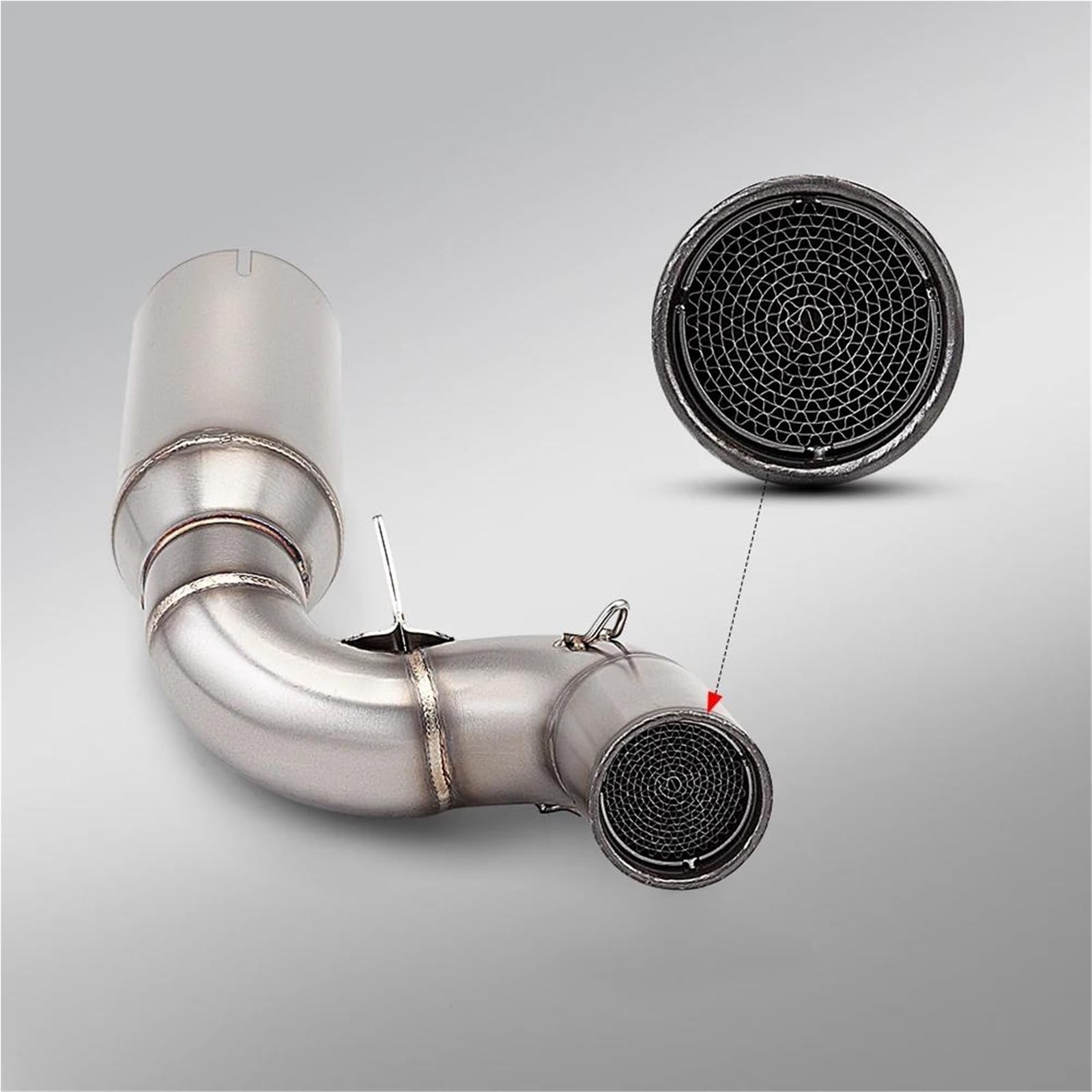 Silenciador 51MM Esacpe Moto para 390 125 SMC R 2025-2026 | Escape motocicleta Escape motocicleta tubo enlace medio 51mm silenciador(Style 1)