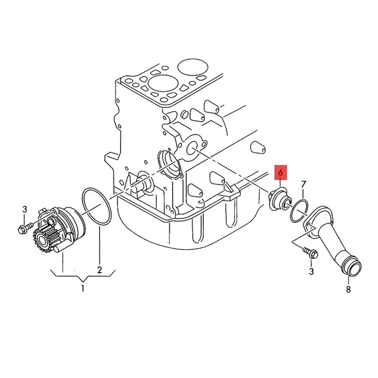 Zamiennik termostatu do Golf 4 Mk5 6 Mk6 2007-2017 050121113H 050 121 113C 87 stopni czujnik termostatu płynu chłodzącego do samochodu