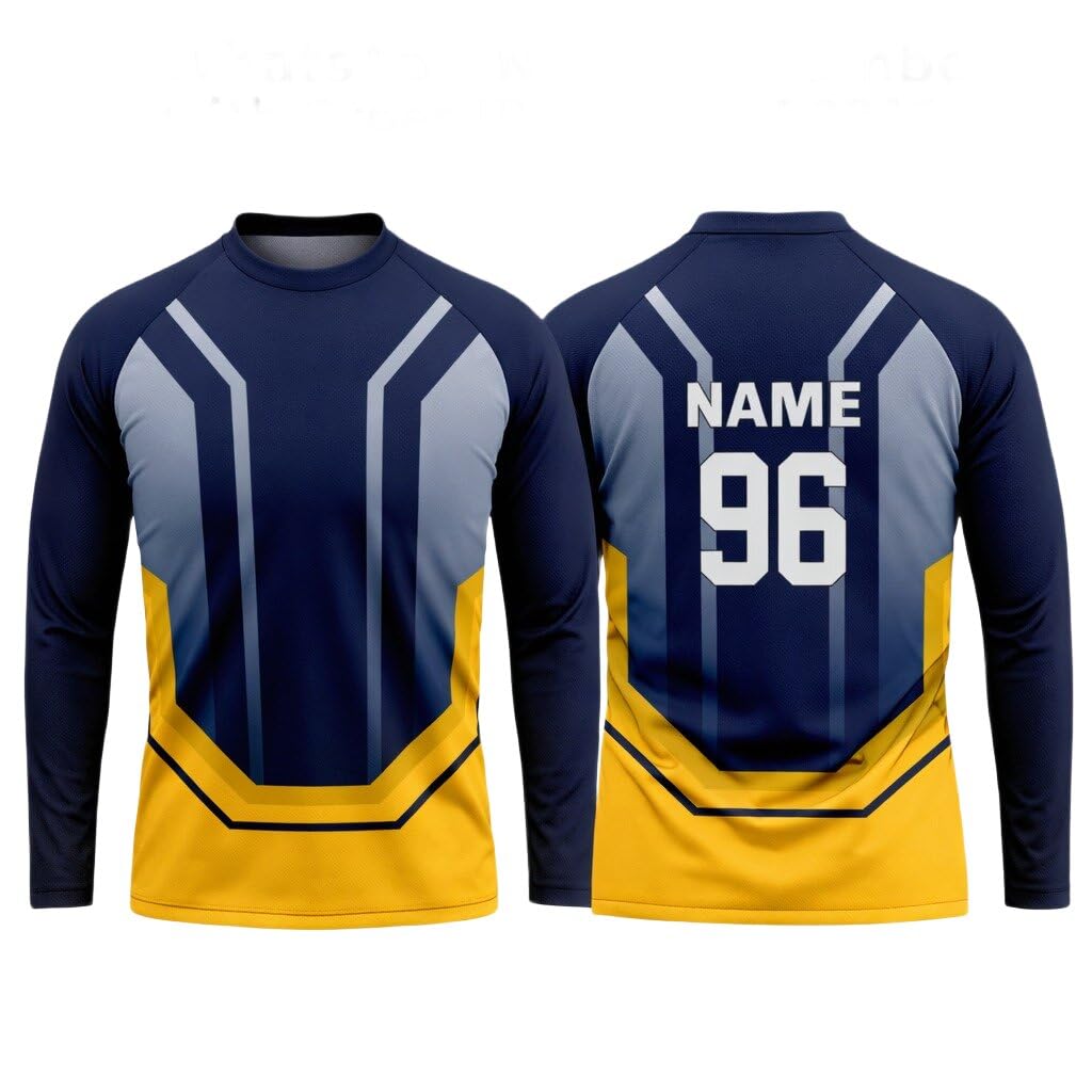 Sports Customize Name and Number Cricket Sports Jersey Tshirt for Men & Boys- Sizes S to XXL-image-8