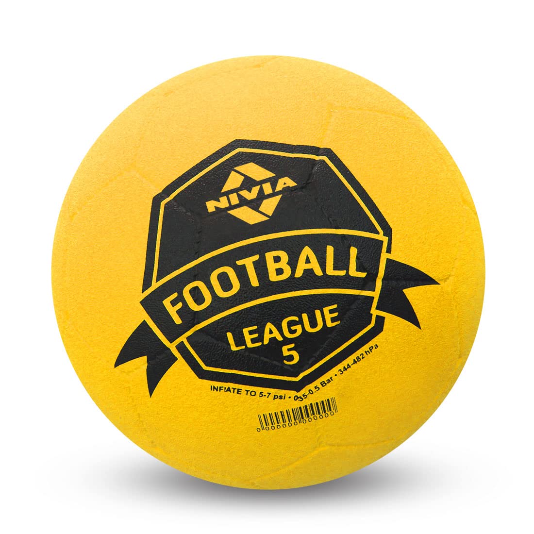 Nivia League Football/Rubberized Moulded/Suitable for Hard Ground Without Grass, Wet & Grassy Ground & Artificial Turf/Training Ball (Yellow) Size-5 (B0B4K7QSCK) Amazon Price History, Amazon Price Tracker