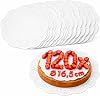 com-four 120 x Cake Mats Cake Doilies as Base for Decorating and Serving Paper Cake Plates Small Drink Coasters (120 Pieces Diameter 16.5 cm)