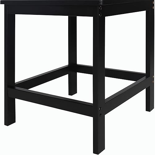 Miniatura 6 de MUPATER Juego de comedor de 3 piezas de bambú de mesa de comedor cuadrada y sillas para 2 personas juego de mesa de cocina con 2 sillas para comedor