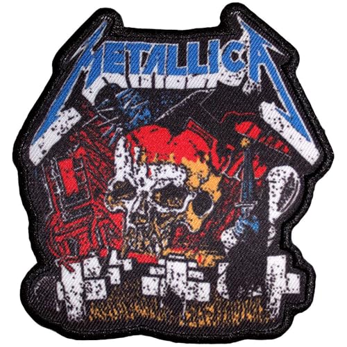 Metallica Master Of Puppets Skull Standard Printed Patch Size One Size