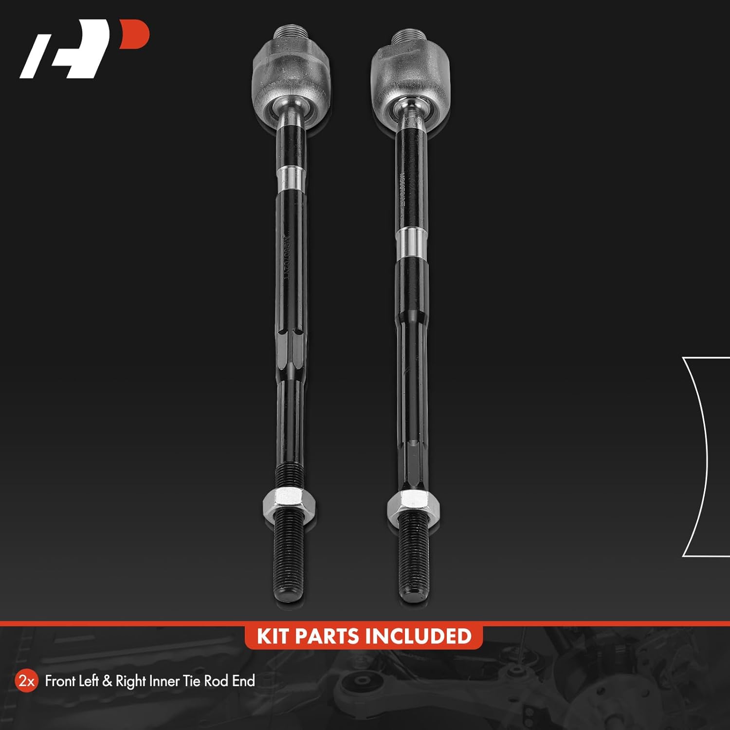 A-Premium 2 x Front Inner Tie Rod Ends, Compatible with Honda Fit 2007-2008