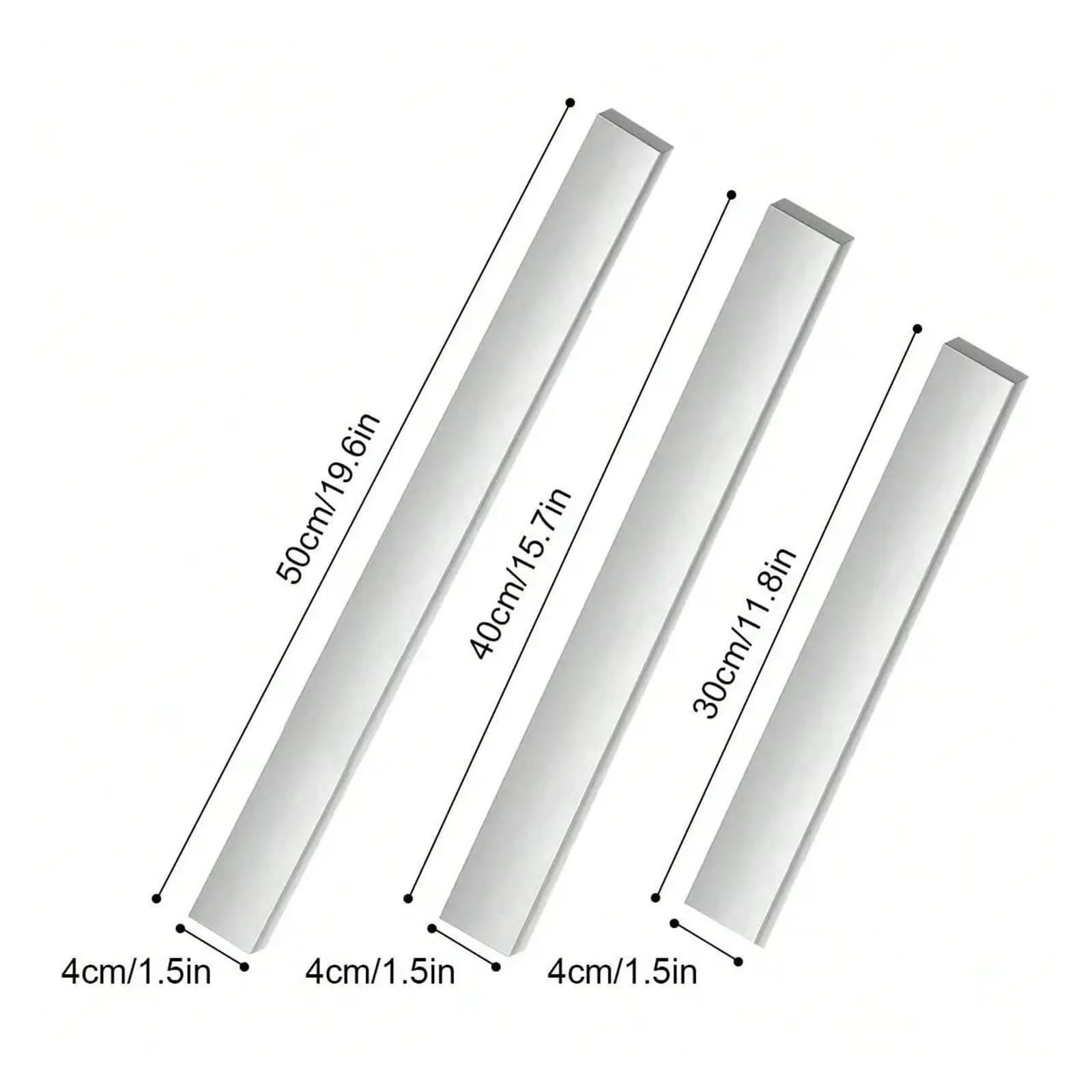 Generico Portacoltelli Magnetico, Compatibile con la Parete, Supporto Multiuso in Acciaio Inossidabile, utensile da Cucina(30x4 cm)