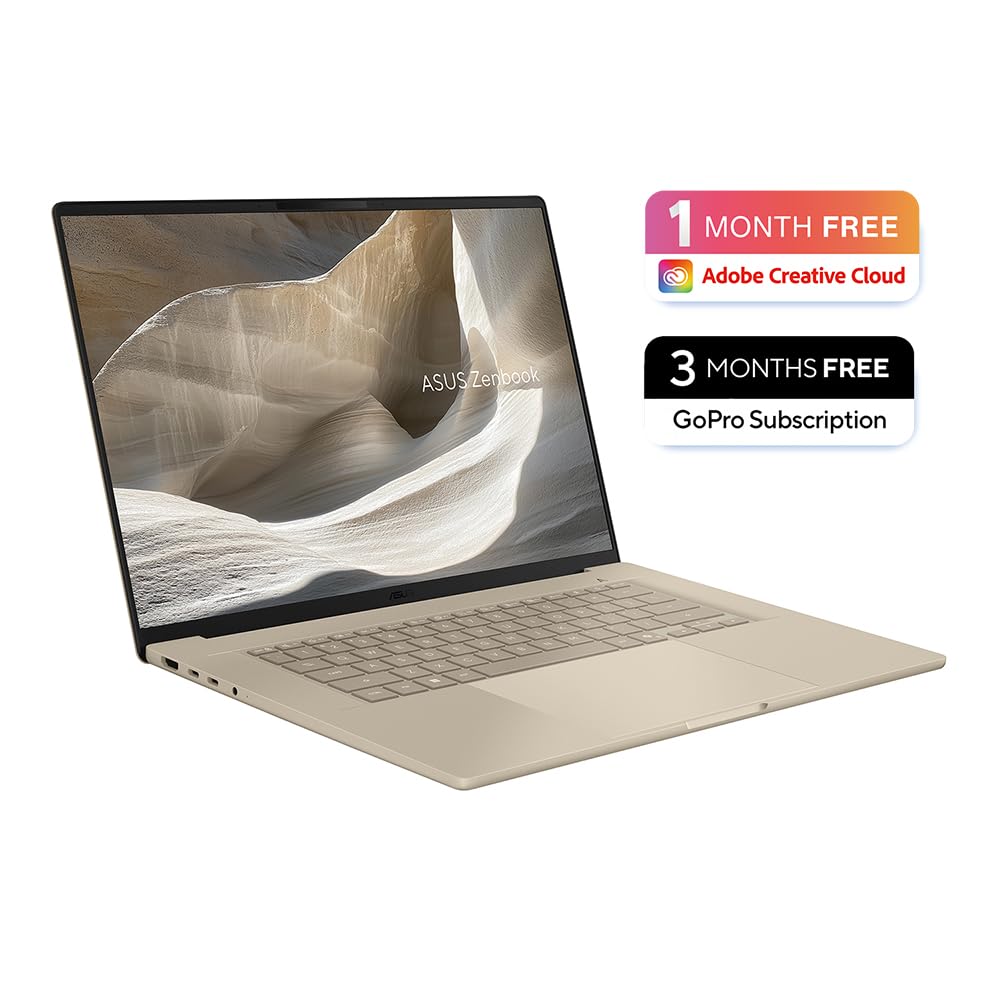ASUS Zenbook A16 OLED UX3607OA CoPilot+ Laptop | 16.0" 3K (2880x1800) OLED screen | Snapdragon X2 Elite X2E-94-100 | 48GB LPDDR5X RAM | 1TB PCIe SSD | UK Backlit Keyboard | Windows 11 — view 2
