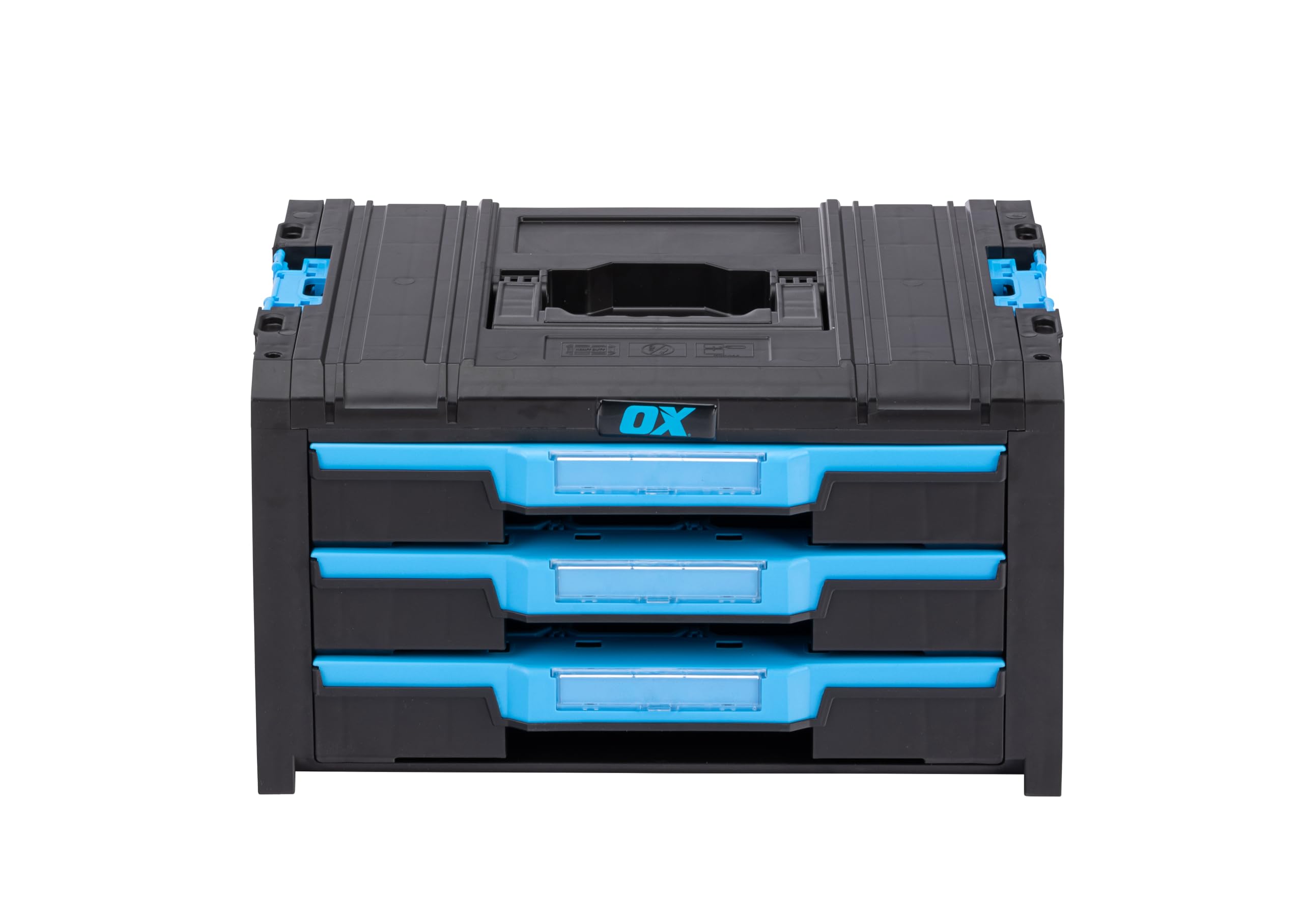 Ox Tooltrek Trade 3 Piece Deep Tool Box Trolley Wheels Organiser OX T602703~5060328040862 02c Mp - View #3