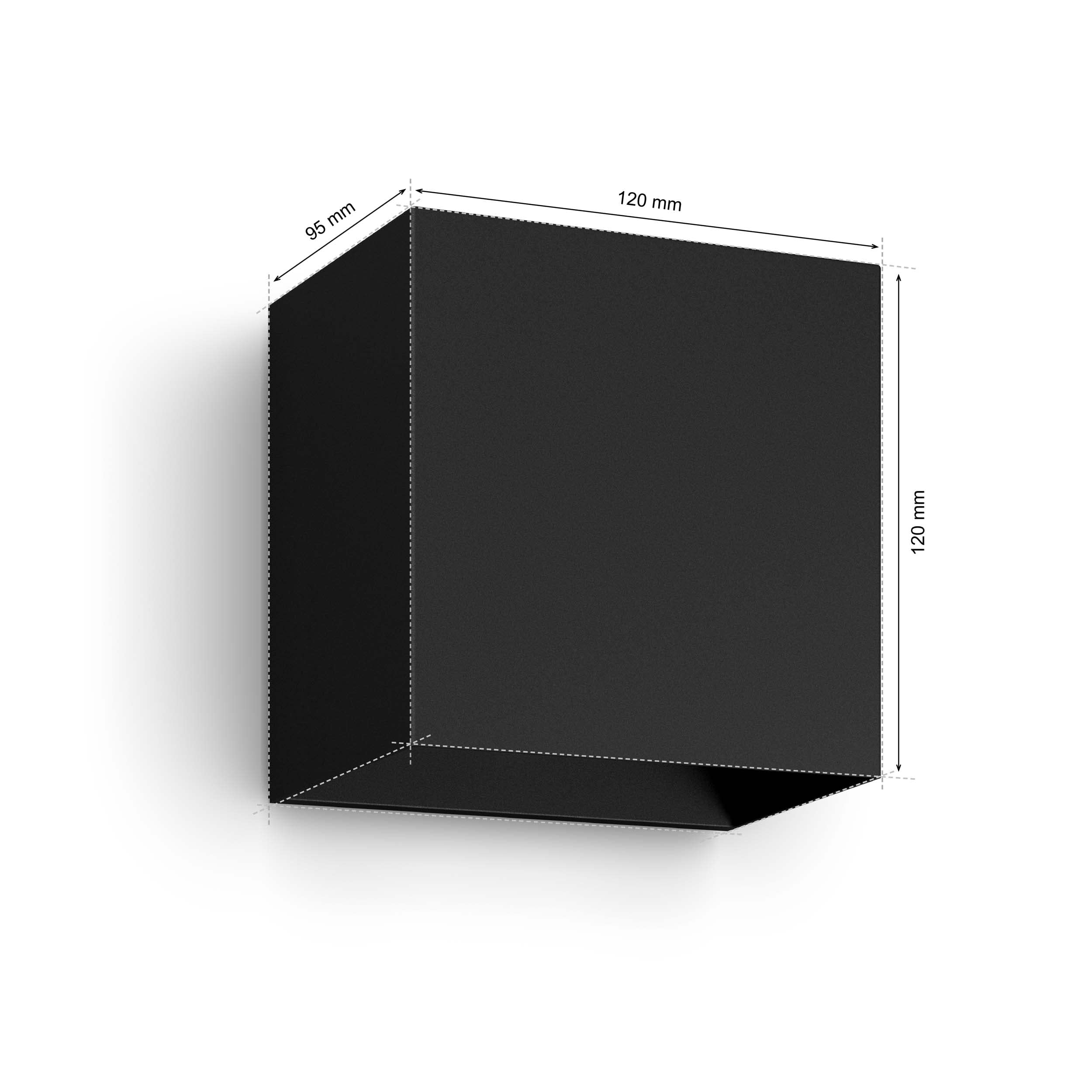 Philips Hue Resonate White and Color Ambiance Zewnętrzna Lampa Ścienna LED, Czarna, 16 mln Kolorów, Możliwość Przyciemniania, Sterowanie Aplikacją