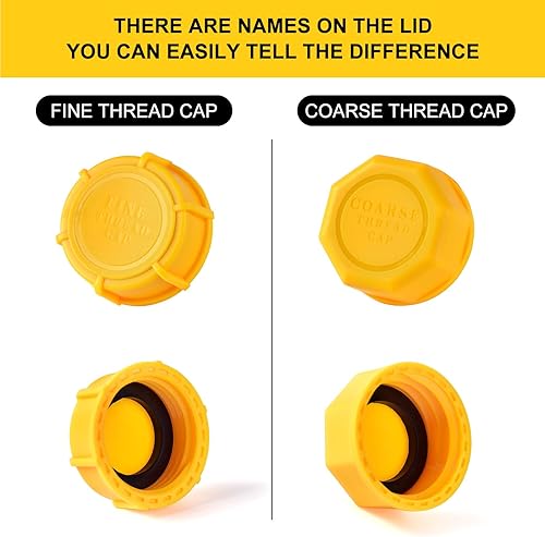 Miniatura 4 de Tapa de lata de gas, repuesto para tapa de lata de gas (2 kits) Se adapta a la mayoría de latas de gas de 1235 galones, dos hilos gruesos y dos