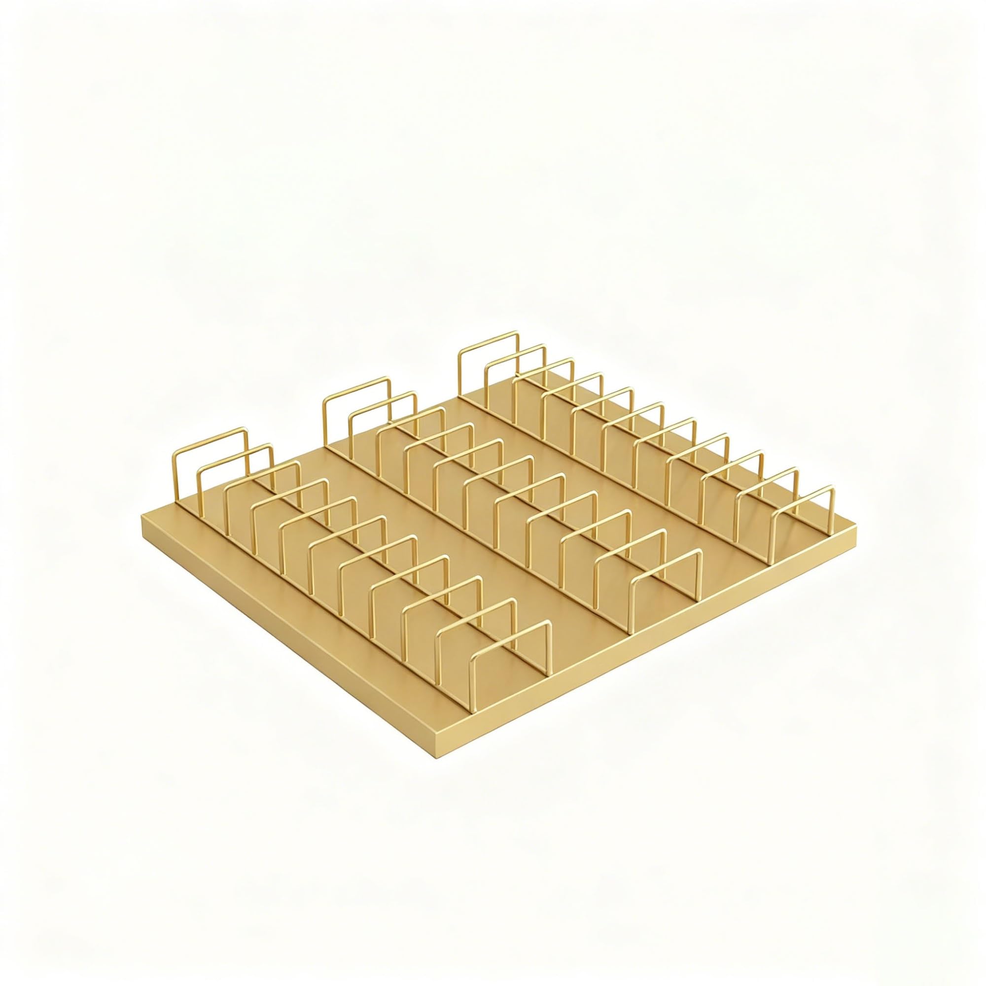 YNBSHGAA Tile Display Rack for Samples, 13x13.8x1in Desktop Organizer for Trade Shows Showrooms Retail Counters,Gold-19.7x13.8x1in