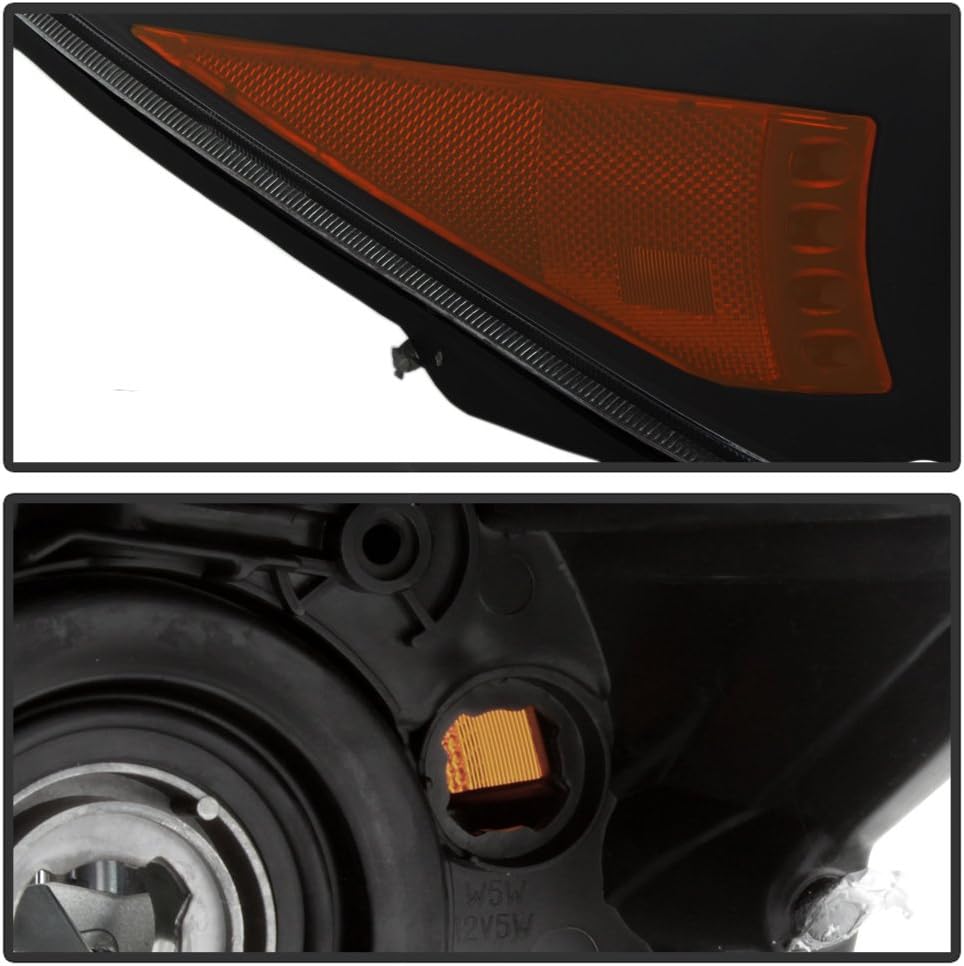 ACANII - For Upgrade Black 2010-2011 Toyota Prius Halogen Headlights Headlamps Driver + Passenger Side