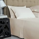 TREND BEDDING MART 100% Egyptian Cotton 6PC Sheets Set, Ivory Twin XL 6PC Sheets Set, 800 Thread Count Long Staple Cotton, Sateen Weave for Soft and Silky Feel, Fits Mattress Upto 18'' DEEP Pocket