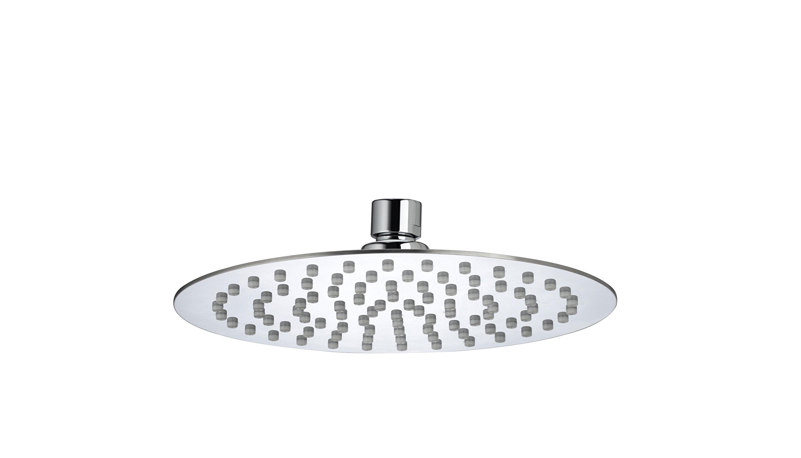 Bristan FH SLRD01 C Stainless Steel Slimline 200mm Round Fixed Head