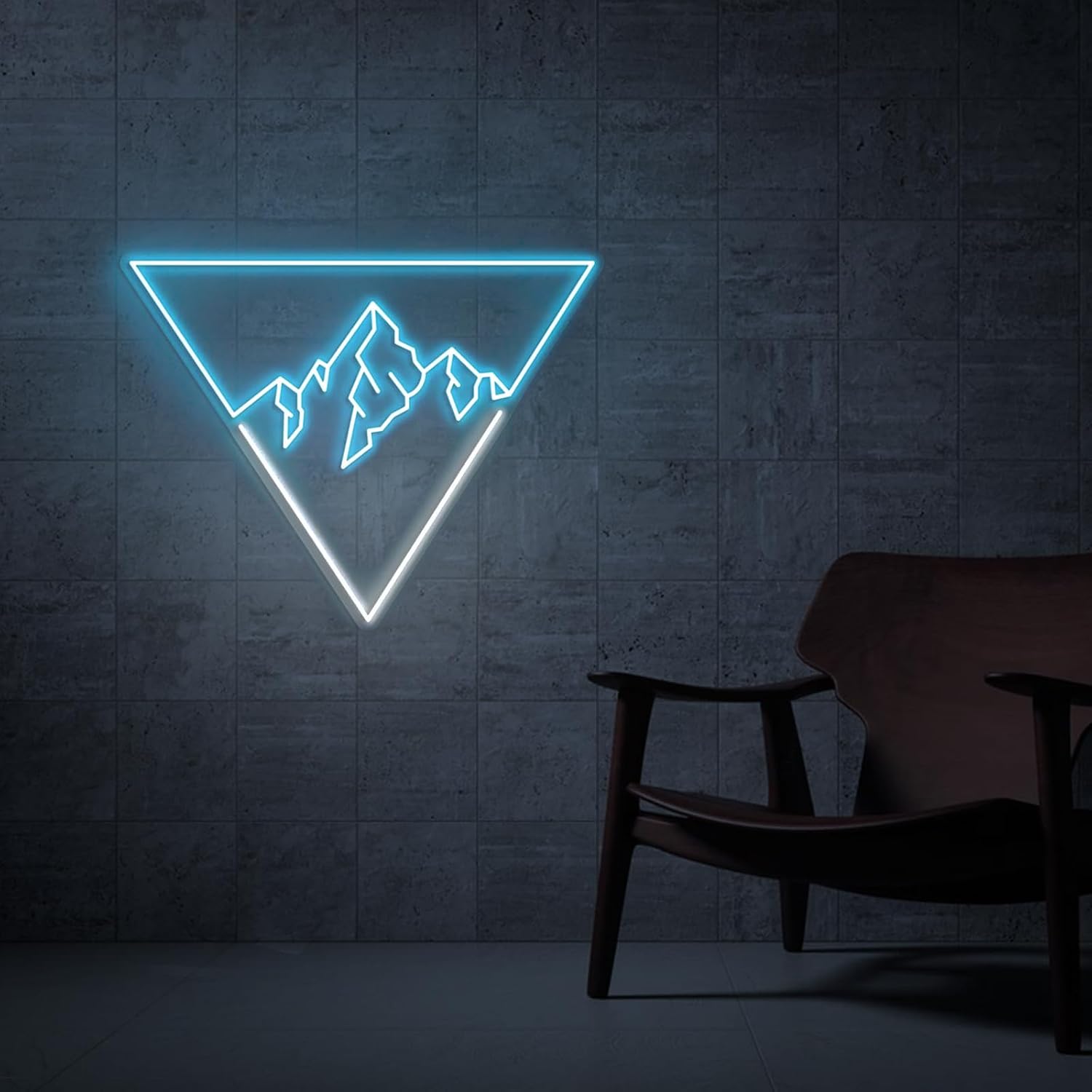 Mountain Neon Sign Mountain LED Light Up Sign Mountain Scenery Wall Art Decor for Home Bedroom Hotels Gallery Game Room Led Lights Size: 30inch
