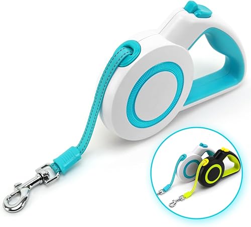 Miniatura 9 de Correa retráctil para perro de 16 pies, correa ligera para perros pequeños a medianos/gatos hasta 50 libras, cinta de nailon fuerte con resorte de