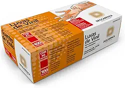 Descarpack Luva De Vinil M Com Pó Caixa Com 100 Unidades Multicolorido