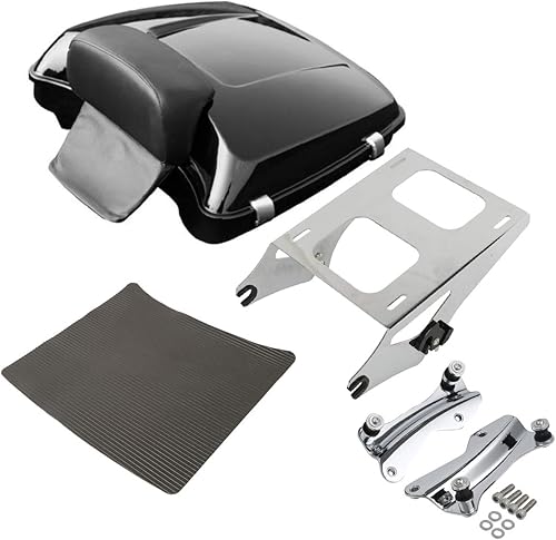 SLMOTO Kit de equipaje con respaldo y rack de portaequipajes para cajuela Razor Tour, color a juego, se adapta a modelos posteriores a 2014 de Road